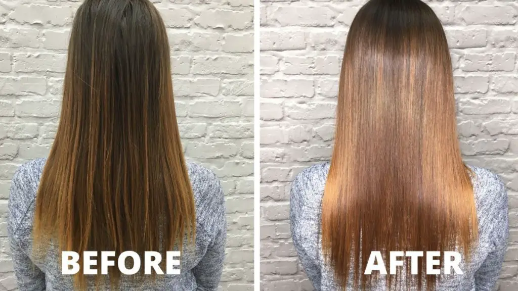 before and after keratin treatment