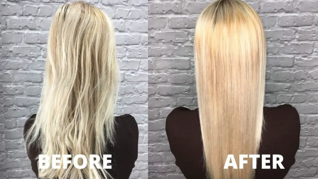 before and after keratin treatment